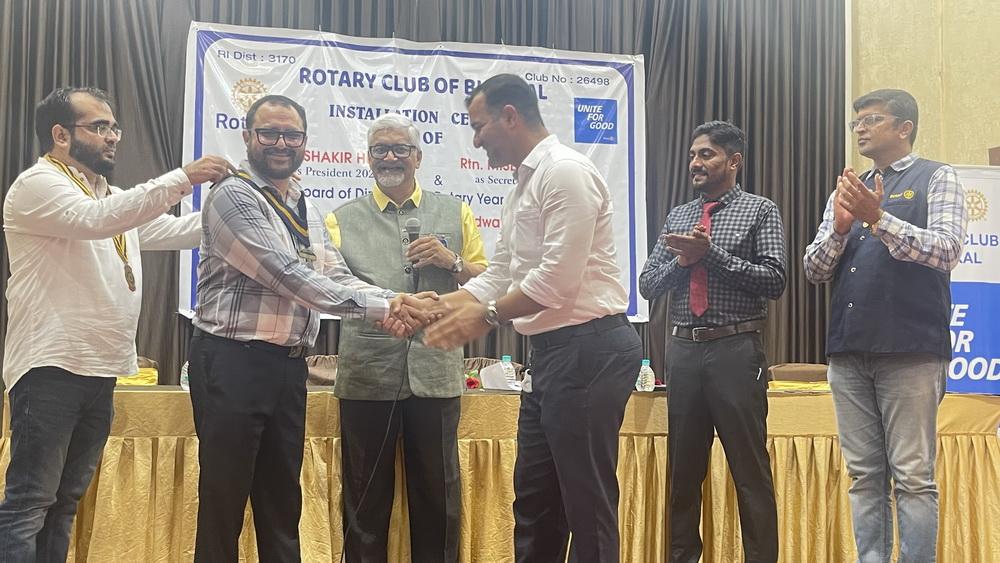 Diagnomed Shakir takes charge as new president, Misbah-ul-Haq as secretary of Bhatkal Rotary Club