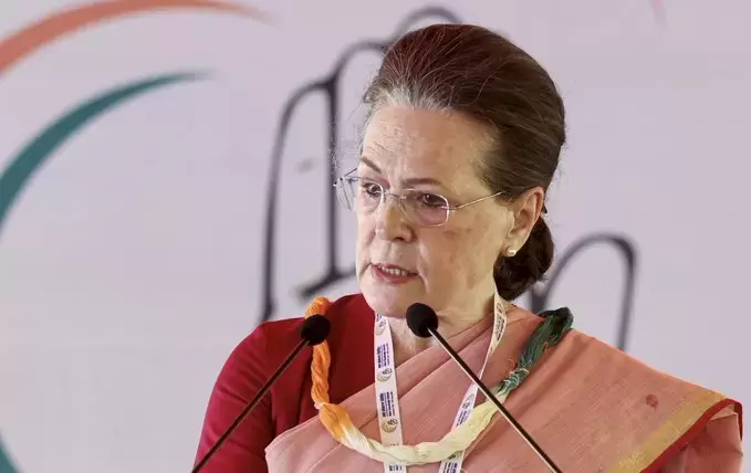 Sonia Gandhi slams Modi Govt, Calls stand on Palestine a betrayal of humanity and morality