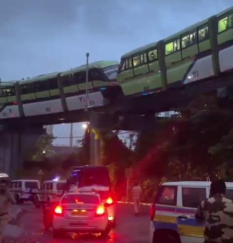 Mumbai: Hundreds rescued after two monorail trains stall due to power outage during heavy rains