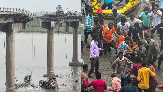 Search operations resume at Gujarat bridge collapse site to trace missing person